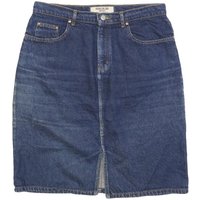 PARIS BLUES Womens Blue Denim Midi Cotton Blend Skirt M Classic Vintage Style