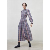 Women checked midi dress