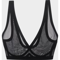 EBY Women's Black Mesh Bralette, Seamless