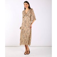 Leopard Printed Shimmer Midi Dress