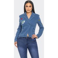 Patch It Up Denim Blazer Jacket
