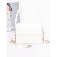 Enamel Top Handle Flap Bag