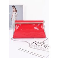 Patent Leather Frame Clutch Bag