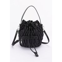 Quilted Faux Leather Bucket Bag