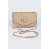 Quilted Faux Leather Crossbody Bag
