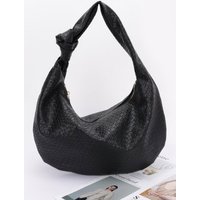 Embossed Faux Leather Big Hobo Bag