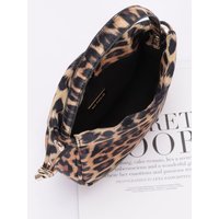 Nylon Leopard Hobo Bag