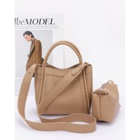 Faux Leather Crossbody Handle Bag