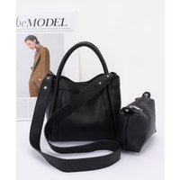 Faux Leather Crossbody Handle Bag