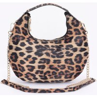 Nylon Leopard Hobo Bag