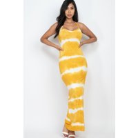 Stripe Tie-dye Printed Maxi Dress