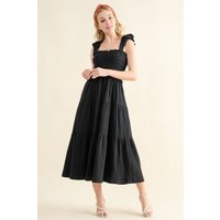 Smocked Ruffled Tiered Dress