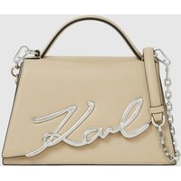 Karl Lagerfeld - Ksignature Medium Crossbody Bag, Woman, Beige, Size: One Size