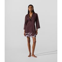 Karl Lagerfeld - Ksignature Beach Shirt Dress, Woman, Brown, Size: Xs