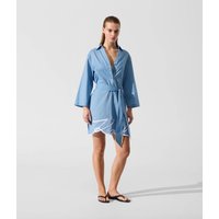 Karl Lagerfeld - Ksignature Beach Shirt Dress, Woman, Blue, Size: Xs