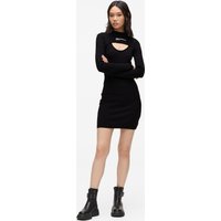 Kl Jeans - Cut Out Knit Dress, Woman, Black, Size: Xs