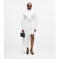 Karl Lagerfeld - Pleated Panel Shirt Dress, Woman, White, Size: