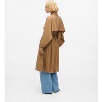 Karl Lagerfeld - Pleated Trench Coat, Woman, Beige, Size: