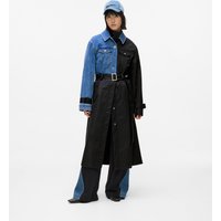 Kl Jeans - Denim Panel Trench Coat, Woman, Multicoloured, Size: Xs