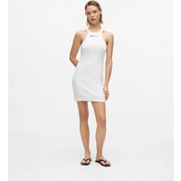 Kl Jeans - Ribbed Racer Dress, Woman, White, Size: Xs