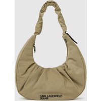 Kl Jeans - Gathered Hobo Bag, Woman, Beige, Size: One Size