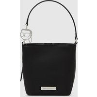 Karl Lagerfeld - Ikon Smooth Bucket Bag, Woman, Black, Size: One Size