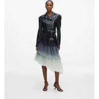 Karl Lagerfeld - Asymmetric Ombré Tulle Skirt, Woman, Black, Size: