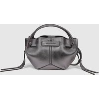 Karl Lagerfeld - Kpierced Mini Metallic Bucket Bag, Woman, Grey, Size: One Size