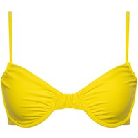 Capri Ruched Underwire Bikini Top Yellow