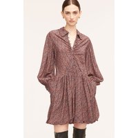 Whisper Roseen Fleur Silk Shirt Dress