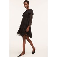 Ruffle Silk Chiffon Dress