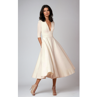 Kaniah - Women’s Flared Midi Wedding Guest Dress