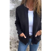 Womens Zip Up Cardigan Sweaters Crew Neck Trendy Jackets Long Sleeve Outfits Fall Fashion Winter Clothing