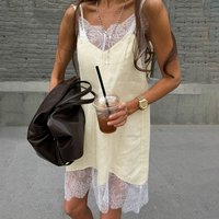 Autumn new suspender lace dress design temperament fashion casual