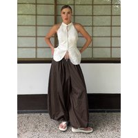 Women's split-ended holiday suspender dress, summer new lace-up sexy fungus edge dress