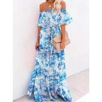 Printed Wrap Maxi Dress