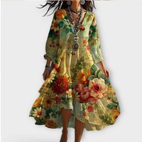Women's Essential Elegant Dress - Versatile Casual Vintage Charm Midi Dress for Women, Day to Night Comfortable Polished Look Dress Plus Size S-