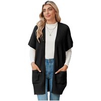 Women’s Going Tops Trend Oversized Lightweight Open-Front Pleated Short-Sleeve Knitwear Knit Cardigan Sweater, Casual Summer Outerwear & Womenswear Layering Piece in Multiple Colors