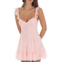 Floral Sweetheart Ruffled Cami Mini Dress