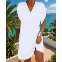 Evelyn V-Neck Short Sleeve Comfortable & Chic Dress