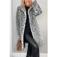 Lizzie Leopard Print Long Coat