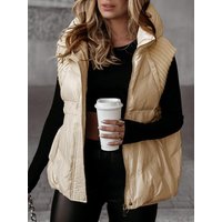 Women's Sleeveless Knitted Patchwork Cotton Vest Coat