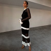 Women's Mono Crochet Chloe Dress in Black, Size Small by Never Fully Dressed
