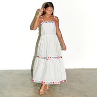 Women's Ivory Clash Check Dress Petite in White, Size , % Cotton by Never Fully Dressed