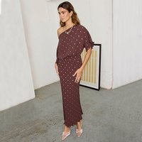 Women's Chocolate Tilly Dress in Brown, Size by Never Fully Dressed