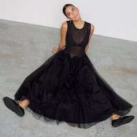 Women's Mesh Monika Dress in Black, Size by Never Fully Dressed