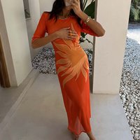 Women's Sol Izzy Dress in Orange, Size by Never Fully Dressed