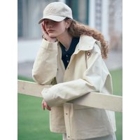 Hooded String Bomber Jacket