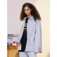 Big Pocket Denim Shirt Jacket LIGHT INDIGO
