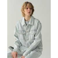Light Denim Trucker Jacket Light Grey